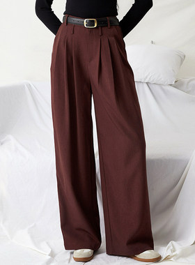 YJ0P0010松紧腰长裤直筒显瘦裤子休闲裤女1.11春