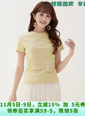 深圳南油NY0C0161棉质简约上衣短袖T恤女6.16夏