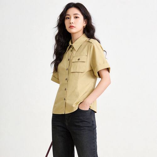 深圳南油NY0D0061时尚休闲工装上衣衬衫女5.25夏