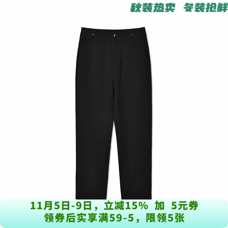 NH0P0013高腰九分裤纯色修身裤子休闲裤女10.14秋