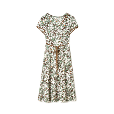 HH0A0419复古港风中长裙连衣裙专柜折扣女装6.23夏