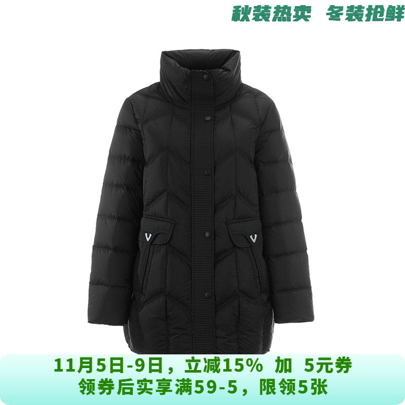 UY1B0007都市女性气质宽松含白鸭绒羽绒服女10.23冬
