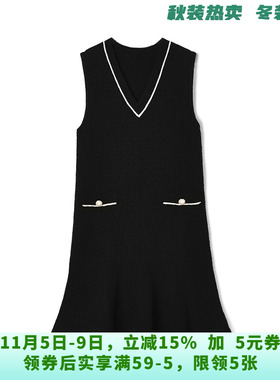 BP0A0002气质无袖短裙套头微弹裙子连衣裙女10.6秋