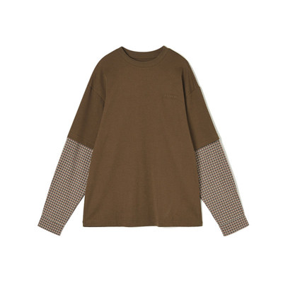 深圳南油CV0L0014拼接设计套头长袖上衣卫衣女4.4春