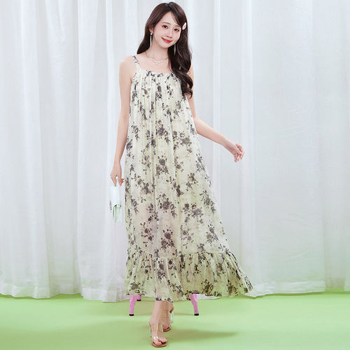 深圳南油9魅NY0A0053时尚吊带裙子碎花连衣裙女4.28夏
