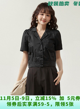 深圳南油KE0D0011系带设计上衣棉质衬衫女5.8夏
