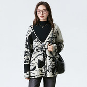 毛衣女1.10冬 羊毛开衫 禾哲 HZ0H0347单排扣100