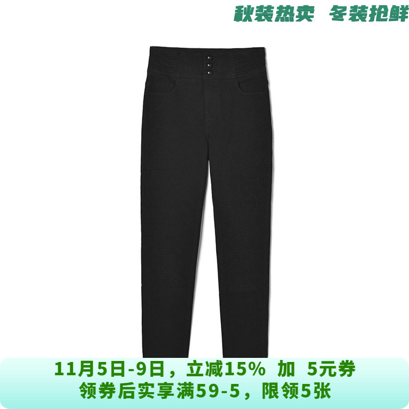 深圳南油NY0S0056高腰铅笔长裤子牛仔裤女9.15秋