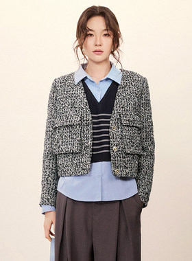 LH0K0005简洁轻奢高级感上衣纯色长袖外套女1.16春