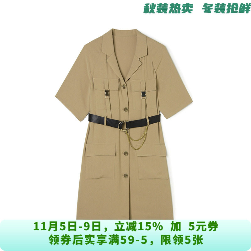 LM0A0002帅气通勤短裙宽松舒适裙子连衣裙女4.15夏