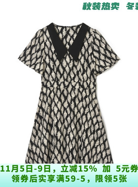 UW0A0010拼色印花短裙高腰显瘦裙子连衣裙女4.19夏