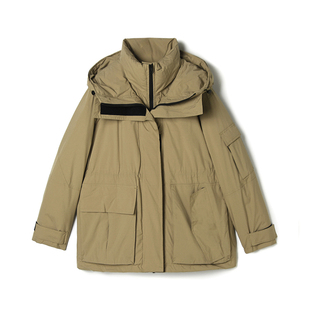 高端ZQ1B0009户外保暖冲锋衣白鸭绒羽绒服女12.14冬