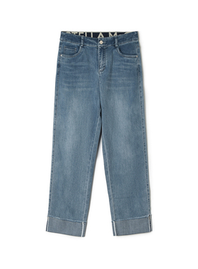 JJ0S0032松紧腰九分裤弹力修身裤子牛仔裤女12.19春