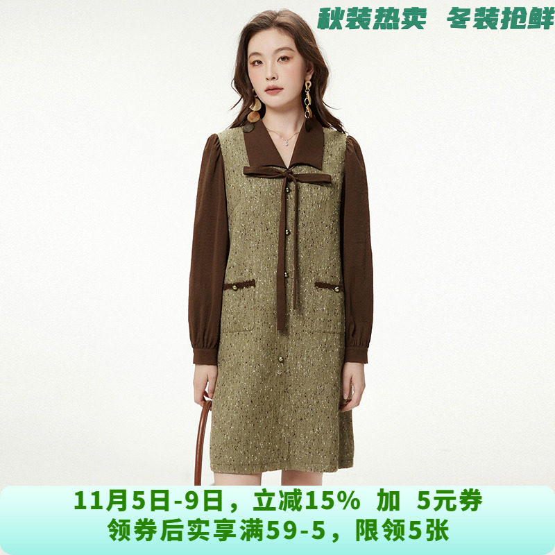 YT0A0004名媛气质中裙宽松舒适裙子连衣裙女9.16秋