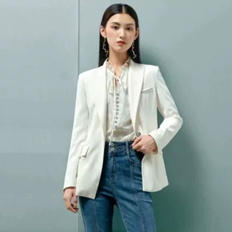 UX0K0005职业百搭长袖一粒扣西装短外套女3.31春