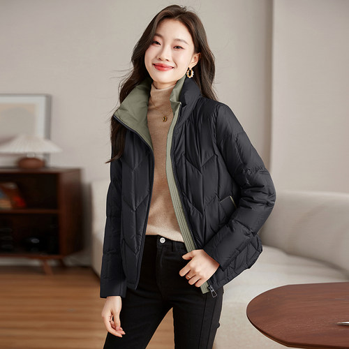 [禾哲]HZ1B0023韩版面包服外套白鸭绒羽绒服女12.1冬