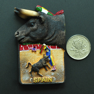 树脂创意冰箱贴秘鲁斯洛伐克西班牙斗牛芬兰新款马来西亚兰卡威