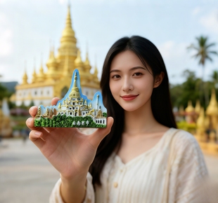 新款原创景区官方款云南芒市文创树脂冰箱贴磁贴伴手礼精致立体