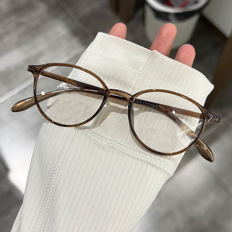 tr90板材素颜韩系磨砂素颜圆框