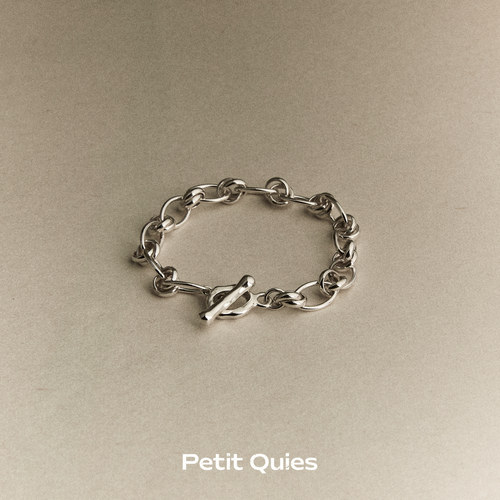 Petit Quies纯手工原创设计925银重工OT扣手链百搭通勤
