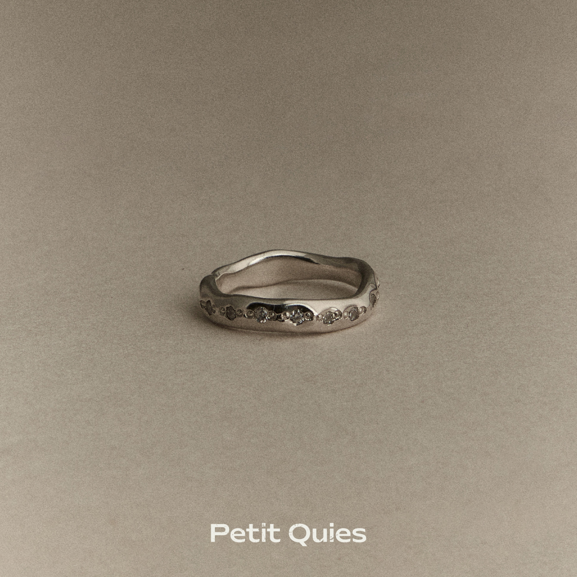 PetitQuies定制白水晶镶嵌戒指