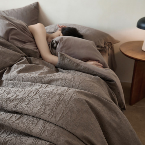 全棉浮雕提花磨毛四件套