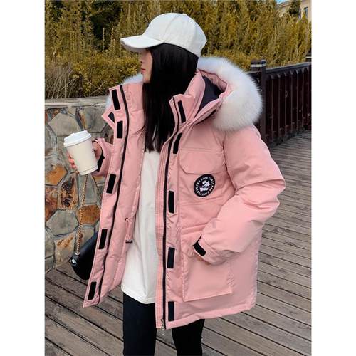 2024年新款冬季羽绒棉服女中长款ins潮工装学生爆款棉衣棉袄外套