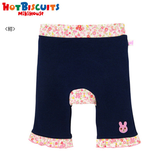 特价 3205 代购 HB71 972 mikihouse女宝宝可爱小花8分包P裤 国现绝版