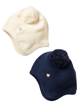 国现 familiar童装日本代购针织保暖帽子41-47cm 553005 日本制