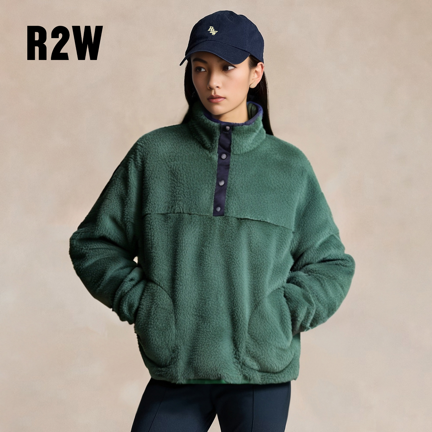 RTW运动休闲珊瑚绒保暖套头衫