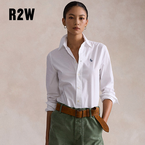 R2W棉弹力职业休闲收腰显瘦衬衣