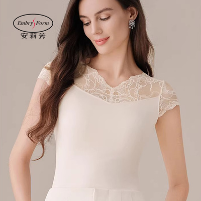 安莉芳吊带背心女士黑色蕾丝外穿V领性感打底内搭舒适打底衫上装