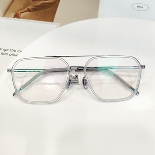 超轻仅8.8克镜框超轻羽毛钛复古双梁大框时尚 舒适近视眼镜架V029T