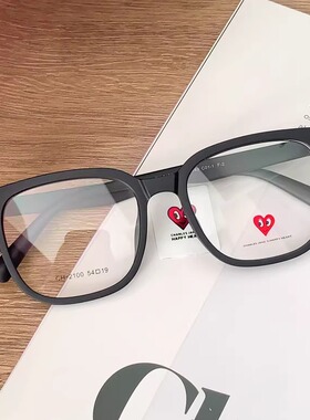 查尔斯桃心近视眼镜框男女款TR钛腿网红爱心眼镜架可配度数CH2100