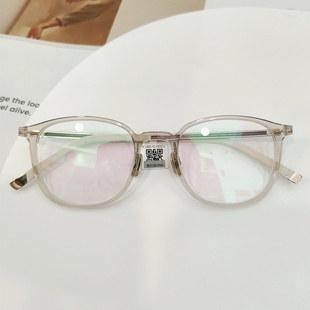 超轻仅7.7克镜框超轻羽毛钛时尚 舒适近视眼镜架V020T 黑框素颜时尚