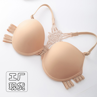 文胸前扣美背内衣少女小胸性感聚拢调整型防下垂透气无痕胸罩 新款