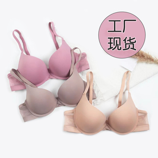 夏季新款无痕文胸女调整型上托聚拢深V性感小胸内衣网纱透气胸罩