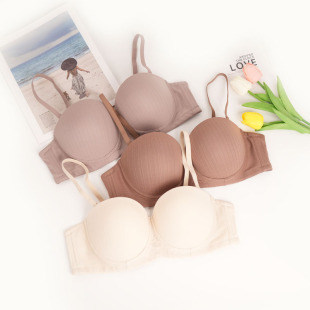 春夏可拆肩带1/2半杯文胸调整型带钢圈聚拢上托美背无痕女士内衣