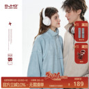 T恤情侣装 BJHG不计后果半拉链POLO衫 保暖长袖 冬季 卫衣女 卫衣男款