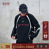 骑行运动打底美式 BJHG不计后果速干抗菌长袖 男t恤春秋季 球衣T恤女