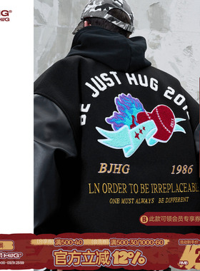 BJHG不计后果新款棒球服外套男女款春运动夹克重磅美式复古棒球服