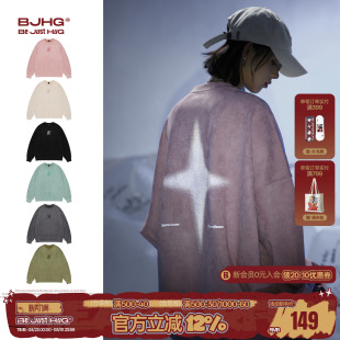 上衣女 环保麂皮绒情侣圆领长袖 BJHG不计后果重磅卫衣男款 秋冬美式