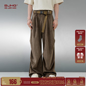 裤 伞兵裤 子男款 松弛感阔腿直筒长裤 子女 春季 BJHG不计后果休闲工装