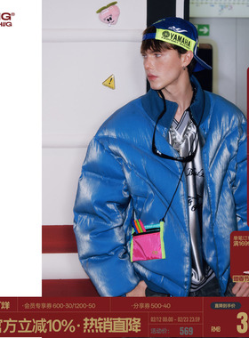 BJHG不计后果新款流光羽绒服男款冬季外套美式潮牌夹克羽绒服女款