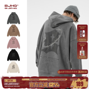 复古新款 美式 潮宽松休闲情侣外套女 春季 BJHG不计后果连帽卫衣男款