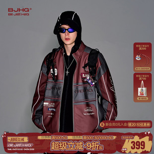 BJHG不计后果机能风复古夹克外套男款 潮牌痞帅高级感机车服女 春季