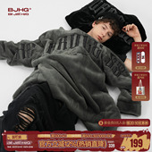 棉袄休闲加厚情侣棉衣女 美式 BJHG不计后果仿兔绒棉服外套男装 冬季