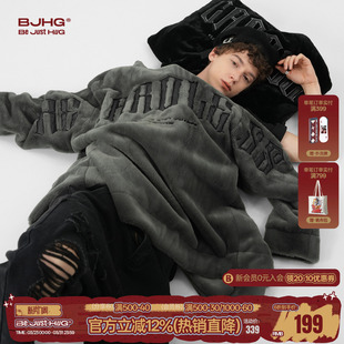 棉袄休闲加厚情侣棉衣女 美式 BJHG不计后果仿兔绒棉服外套男装 冬季