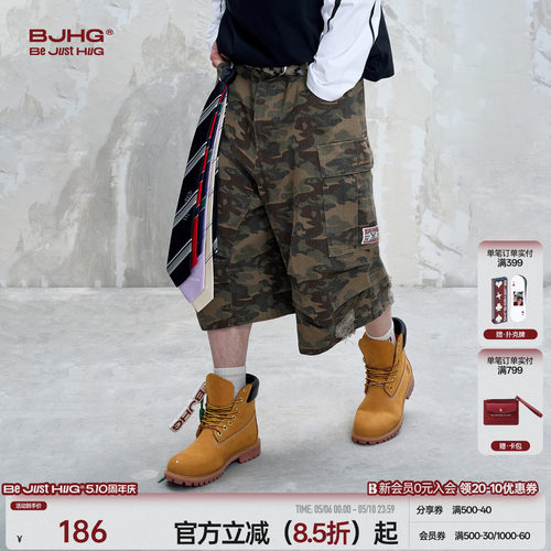 BJHG不计后果七分裤美式街头男款