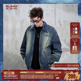 穿搭设计感倒装 春季 情侣夹克女 复古外套男款 BJHG不计后果牛仔美式